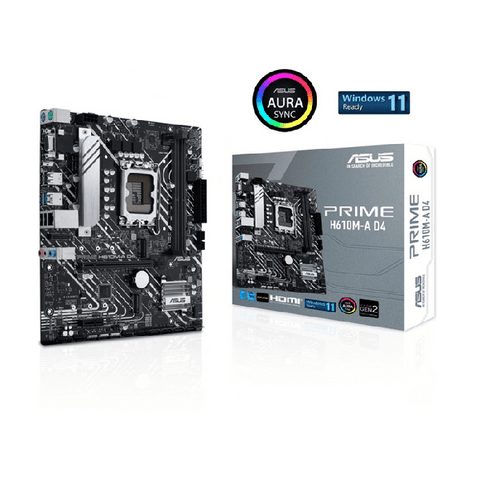 Asus Intel Prime H610M-K D4 DDR4 ATX Mother Board ColorWaves