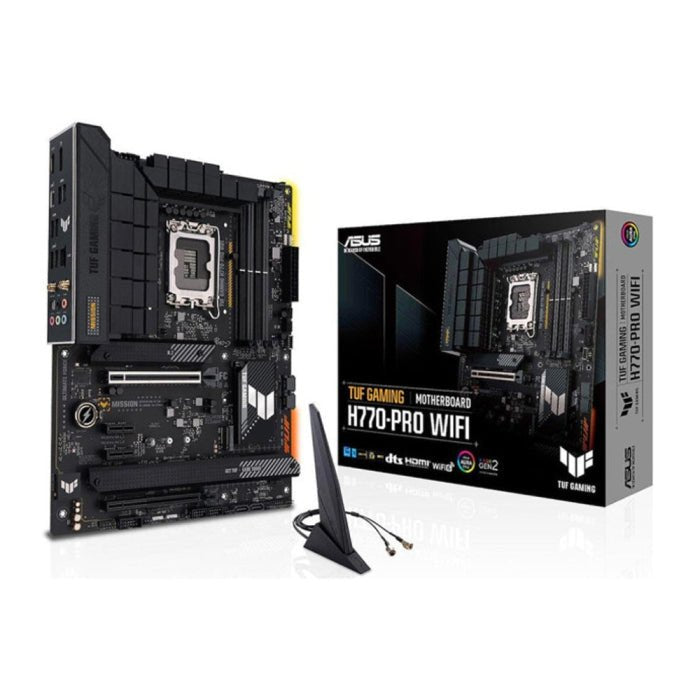 Asus Intel TUF Gaming H770-Pro Wi-Fi, Intel H770 Chipset, DDR5, LGA1700, ATX MotherBoard ColorWaves