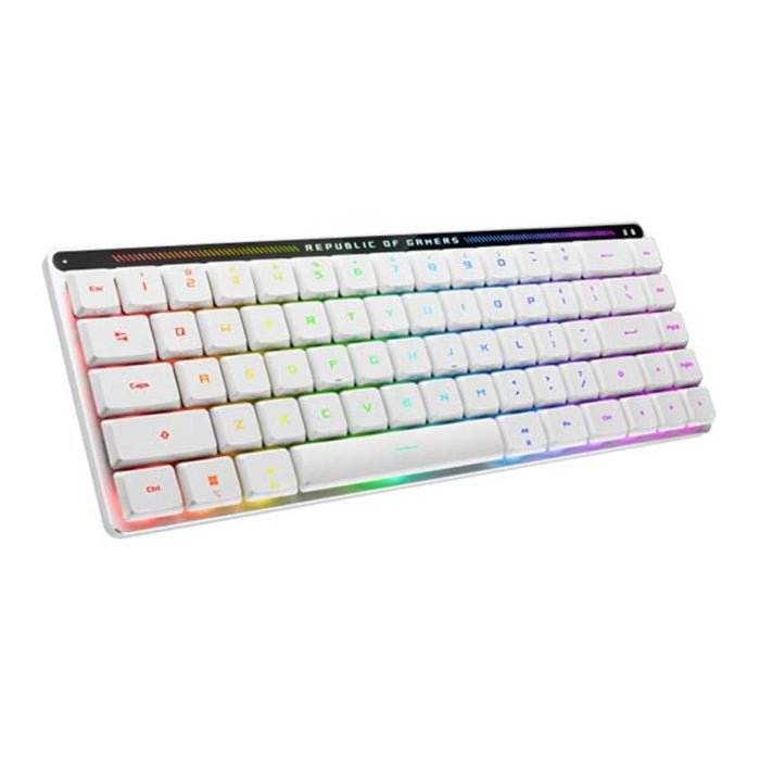 Asus M603 Rog Falchion 65% Wireless Optical Mechanical Gaming Keyboard RX Red Low-Profile Switch Linear & Swift (Arabic) - White ColorWaves