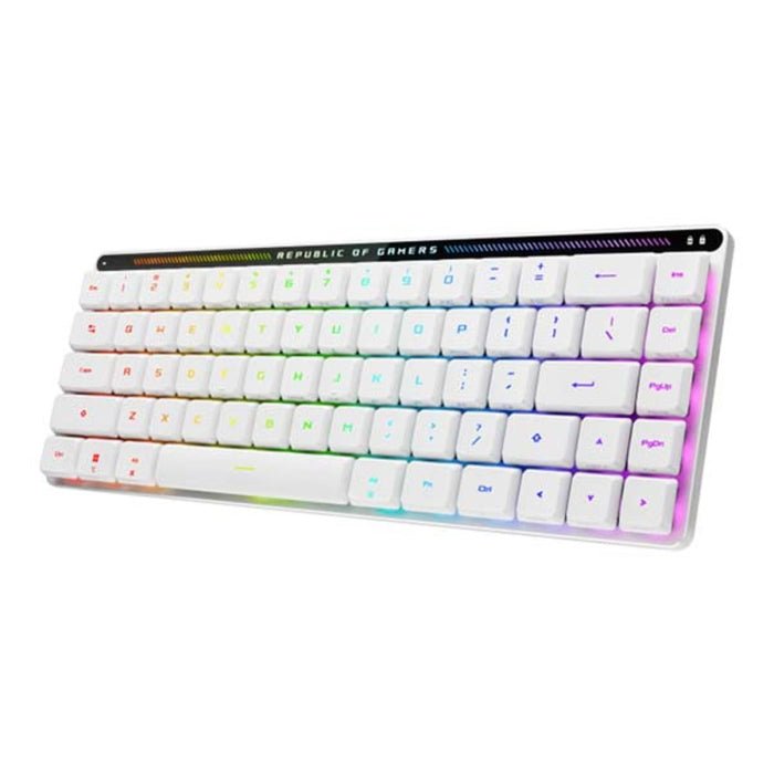 Asus M603 Rog Falchion 65% Wireless Optical Mechanical Gaming Keyboard RX Red Low-Profile Switch Linear & Swift (Arabic) - White ColorWaves