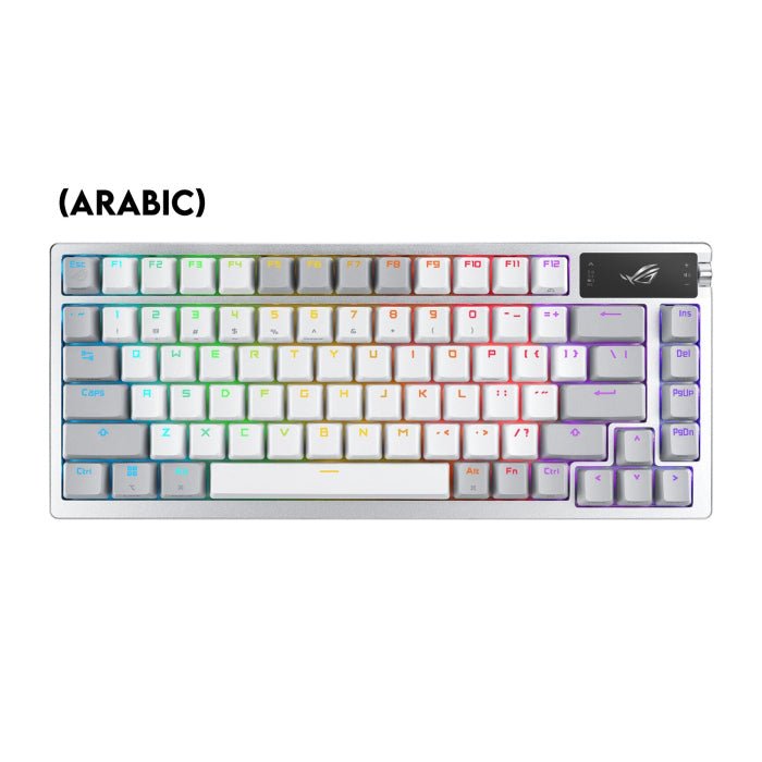 Asus M701 Rog Azoth 75% RGB Wireless Mechanical Gaming Keyboard NX Snow Switch Refined Linear (Arabic) - White ColorWaves
