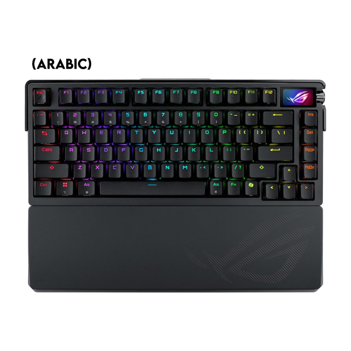 Asus M702 Rog Azoth Extreme 75% Wireless/Bluetooth Mechanical Gaming Keyboard Rog NX Snow Switches Refined Linear (Arabic) - Black ColorWaves