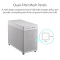 Asus Prime AP201 Micro ATX 33L Tool-Free Side Panels Case - White ColorWaves