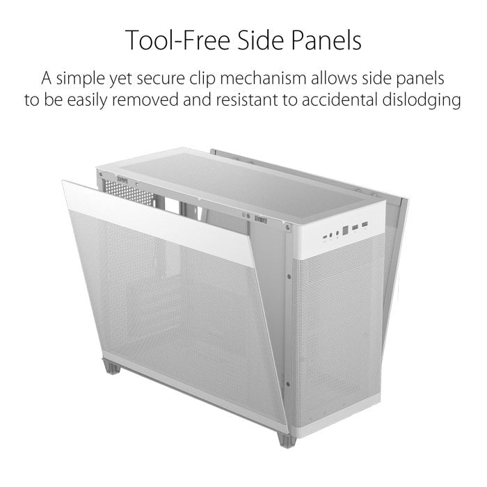 Asus Prime AP201 Micro ATX 33L Tool-Free Side Panels Case - White ColorWaves