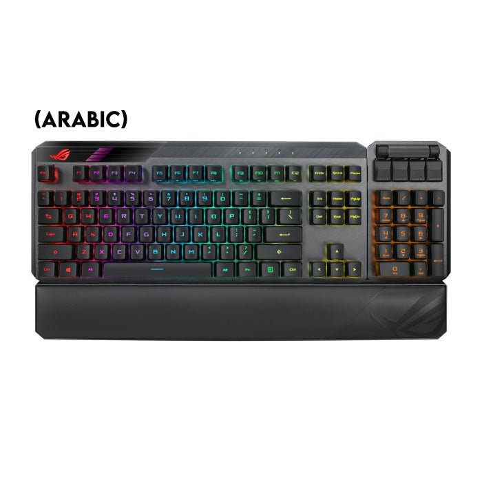 Asus Rog Strix Claymore II Wireless/Wired Mechanical TKL Gaming Keyboard ROG RX Red Switch (Arabic) ColorWaves