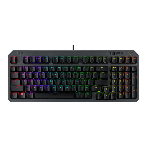 Asus Tuf K3 Gen II Wired Gaming Keyboard Red Switch Linear & Smooth (Arabic) - Black ColorWaves