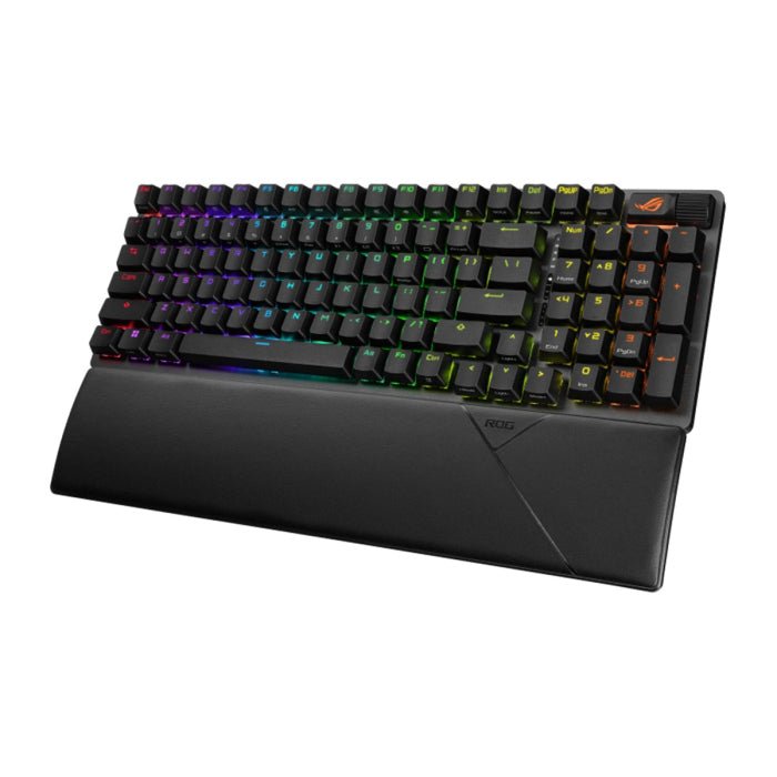 Asus X901 ROG Strix Scope II 96 Wireless Mechanical Gaming KeyBoard NX Snow Switch Refined Linear (Arabic) - Black ColorWaves