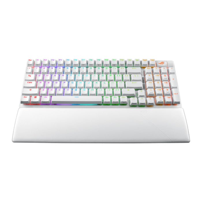 Asus X901 Rog Strix Scope II 96 Wireless Mechanical Gaming KeyBoard NX Snow Switch Refined Linear (Arabic) - White ColorWaves