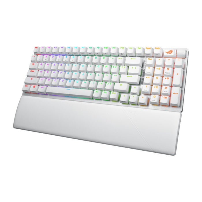 Asus X901 Rog Strix Scope II 96 Wireless Mechanical Gaming KeyBoard NX Snow Switch Refined Linear (Arabic) - White ColorWaves