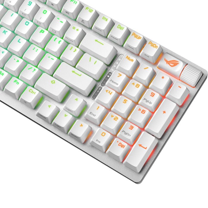 Asus X901 Rog Strix Scope II 96 Wireless Mechanical Gaming KeyBoard NX Snow Switch Refined Linear (Arabic) - White ColorWaves