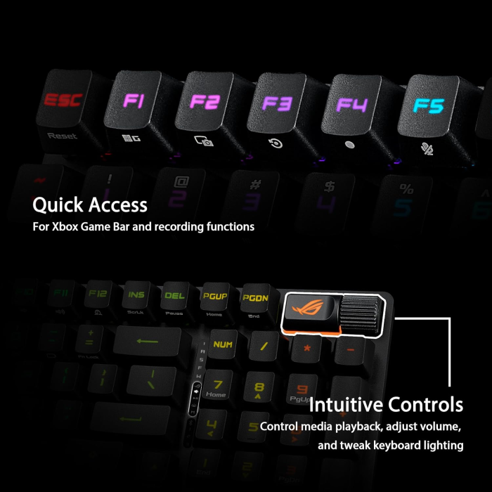 Asus X902 Rog Strix Scope II 96 RX Wireless Optical Mechanical Gaming Keyboard Rog RX Blue Switch Clicky And Speedy (Arabic) - White ColorWaves