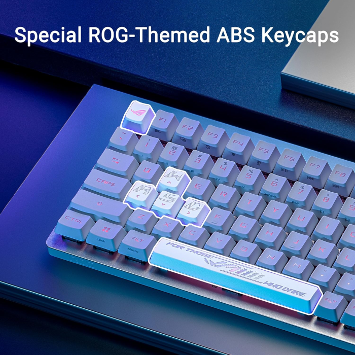 Asus X902 Rog Strix Scope II 96 RX Wireless Optical Mechanical Gaming Keyboard Rog RX Blue Switch Clicky And Speedy (Arabic) - White ColorWaves