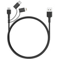 Aukey 3-In-1 Usb Cable - Black ColorWaves