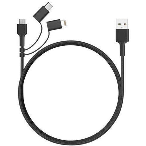 Aukey 3-In-1 Usb Cable - Black ColorWaves
