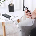 Aukey Black Braided Nylon Mfi Lightning 2M Cable ColorWaves