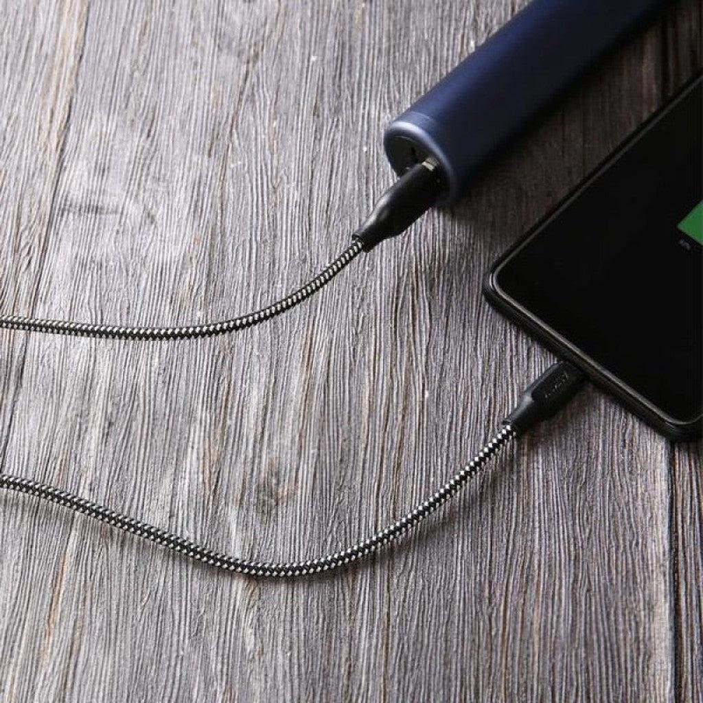 Aukey Braided Nylon Usb 2.0 To Micro Usb Cable - Black ColorWaves