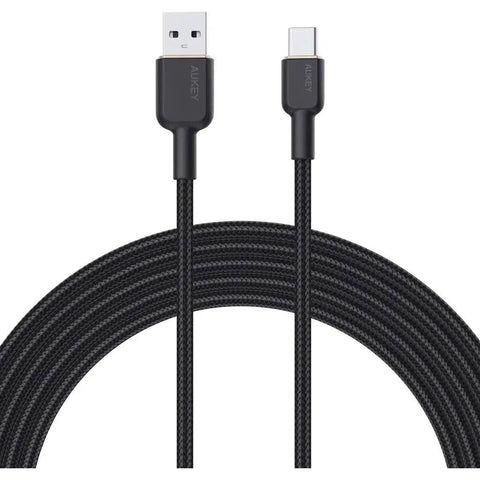 Aukey Braided Nylon Usb 2.0 To Usb C 0.9M Cable ColorWaves