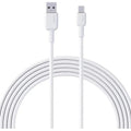 Aukey Braided Nylon Usb 2.0 To Usb C 0.9M Cable - White ColorWaves