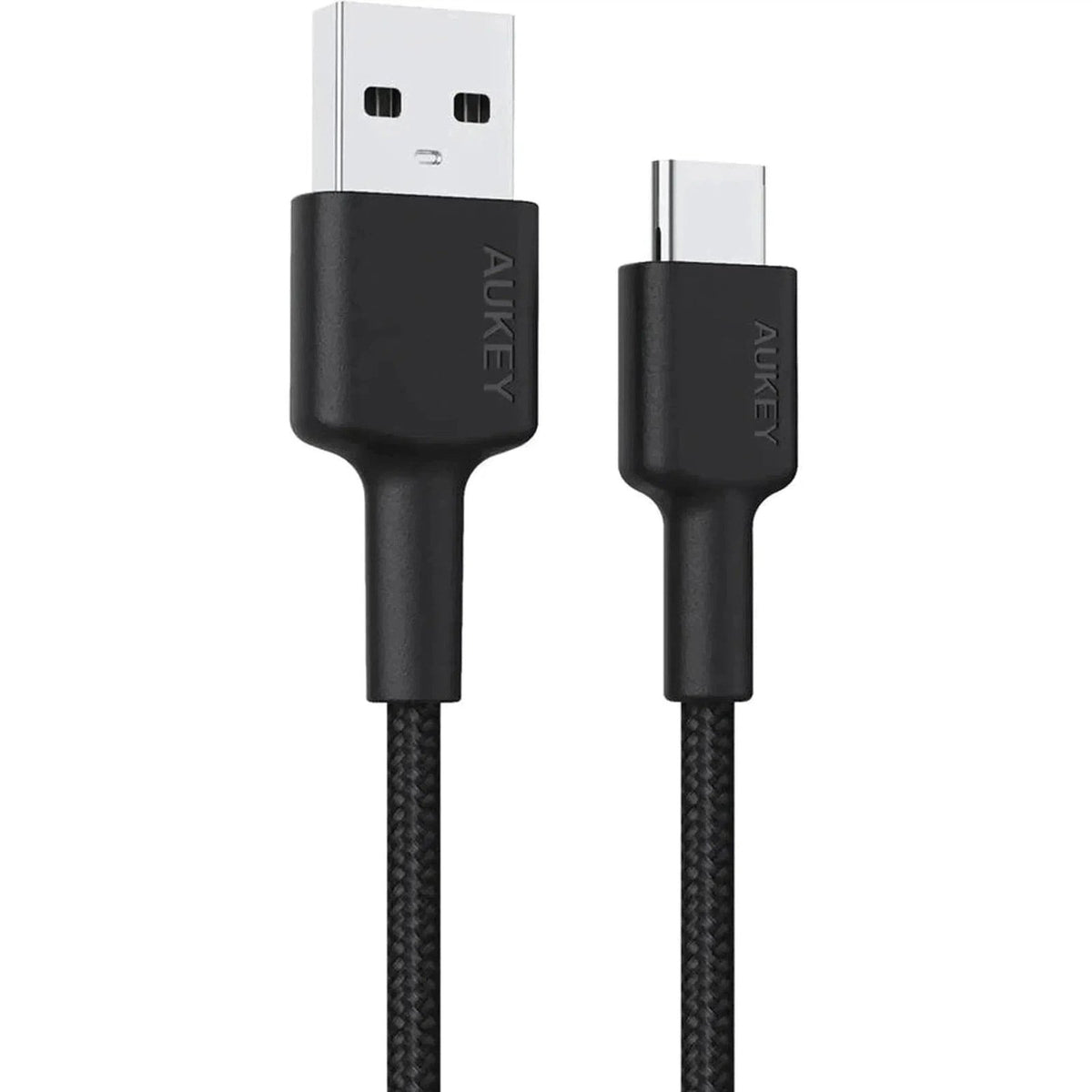 Aukey Braided Nylon Usb 2.0 To Usb-C Cable - Black ColorWaves