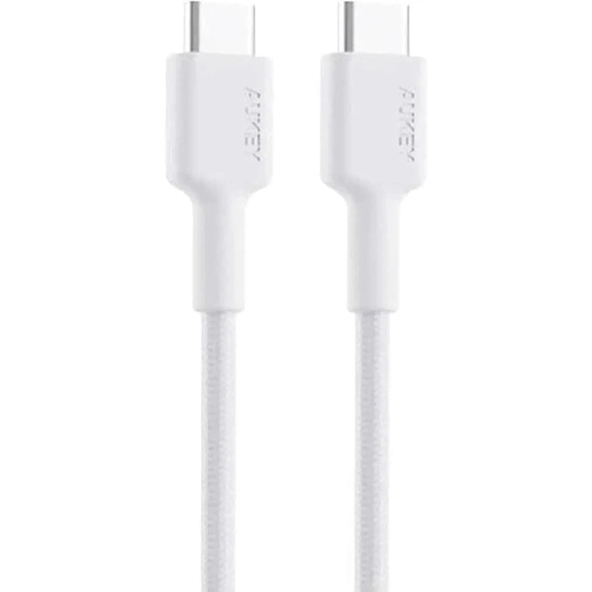 Aukey Braided Nylon Usb 2.0 To Usb-C Cable - White ColorWaves
