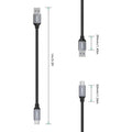 Aukey Braided Nylon Usb 3.0 To Usb-C 1M Cable - Black ColorWaves