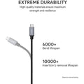 Aukey Braided Nylon Usb 3.0 To Usb-C 1M Cable - Black ColorWaves