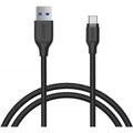 Aukey Braided Nylon Usb 3.1 Gen1 To Usb-C 1.2M Cable - Black ColorWaves
