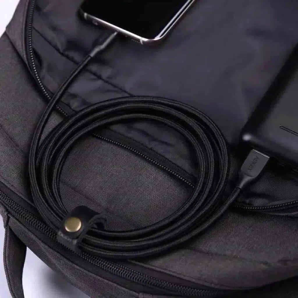 Aukey Braided Nylon Usb 3.1 Gen1 To Usb-C 2M Cable - Black ColorWaves