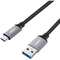 Aukey Braided Nylon Usb3.1 To Usb C 2M Cable - Black ColorWaves