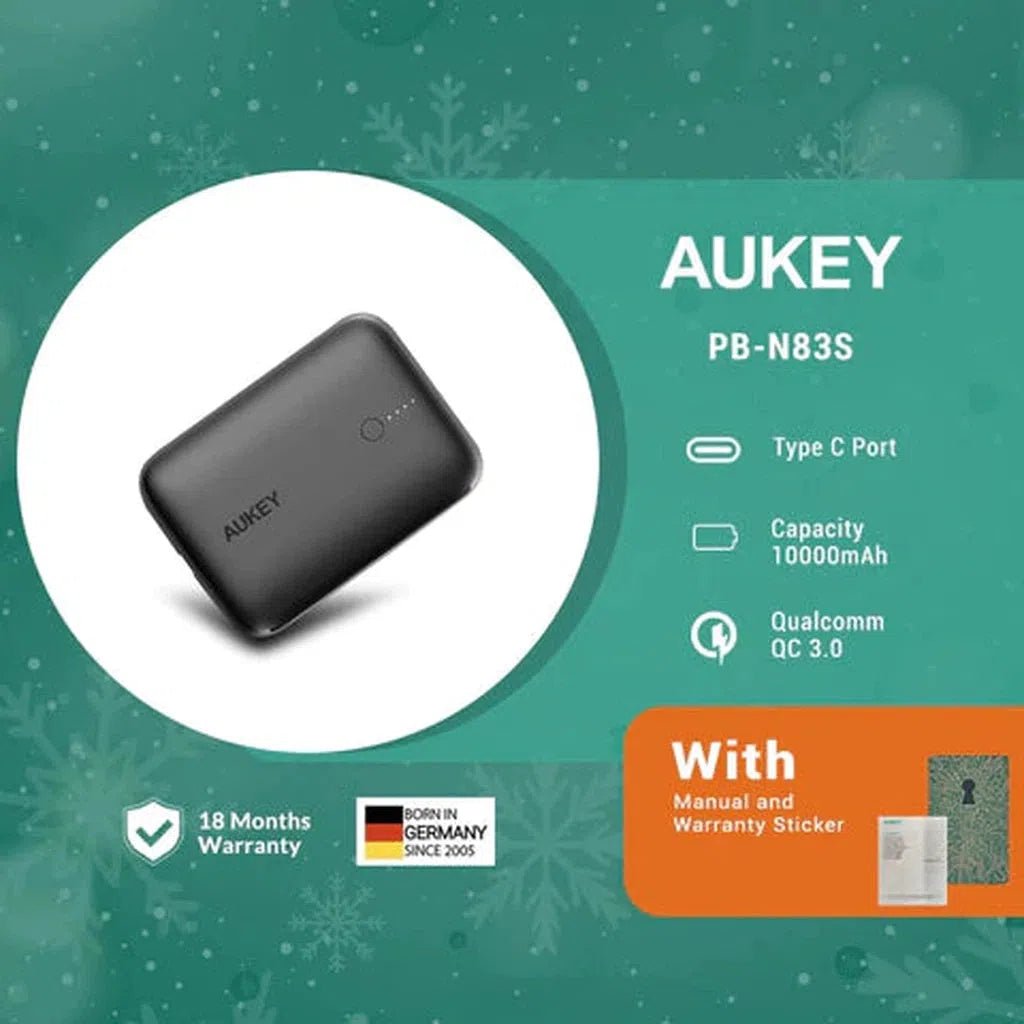 Aukey Bundle Deal - Pa-Y25 + Cb-Cl1 + Pb-N83S - Black ColorWaves