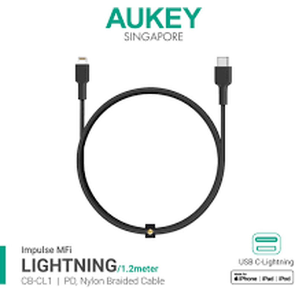 Aukey Bundle Deal - Pa-Y25 + Cb-Cl1 + Pb-N83S - Black ColorWaves
