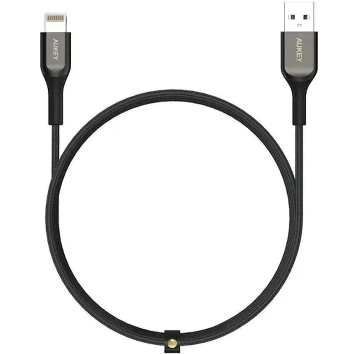 Aukey Cb-Akl1 Kevlar Core Lightning To Usb-A Cable (1.2M / 3.95Ft) - Black ColorWaves