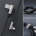Aukey Cb-Bal6 90 Degree Braided Nylon Sync; Charge Lightning Cable (1.2M / 3.95Ft) ColorWaves