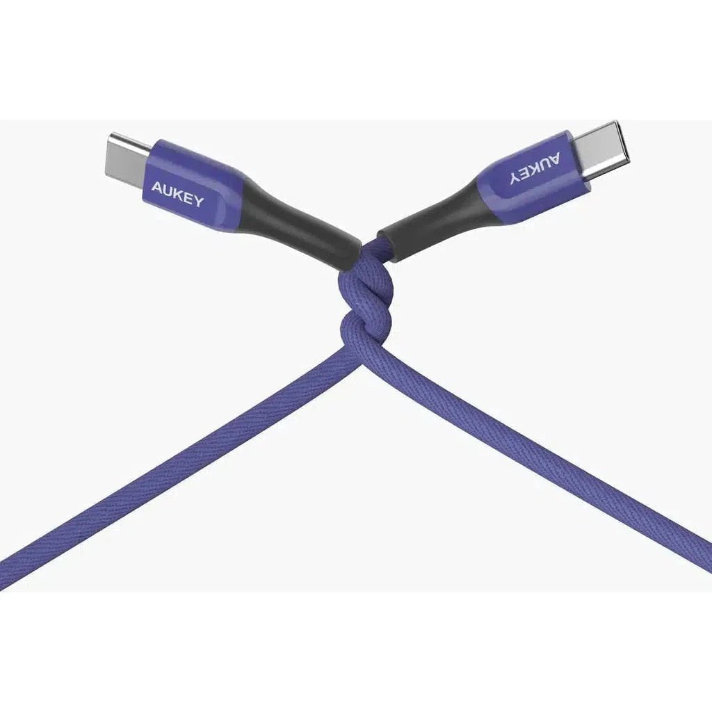 Aukey Kevlar Core Usb-C To C 2M Cable - Blue ColorWaves