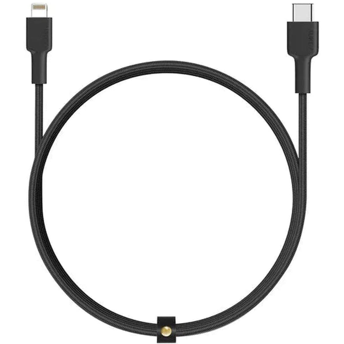 Aukey Nylon Braided 2M Usb-C To Lightning Cable - Black ColorWaves