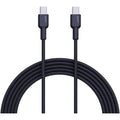 Aukey Nylon Braided Usb-C To Usb-C 1M Cable - Black ColorWaves