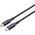 Aukey Nylon Braided Usb C To Usb C Cable With Lcd Display - Black ColorWaves