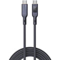 Aukey Nylon Braided Usb C To Usb C Cable With Lcd Display - Black ColorWaves