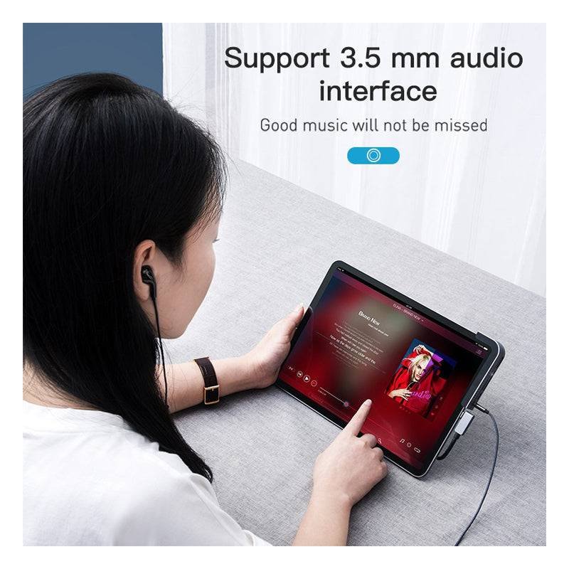 Baseus Bend Angle No.7 Multifunctional Type-C HUB - HDMI / USB Type-C / USB / Dark Gray ColorWaves