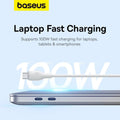 Baseus Pudding Series Fast Charging Cable - 1.2M / USB-C / 100W / Stellar White ColorWaves