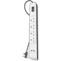 Belkin 4-Port Power Extension Strip Surge Protection, White (Bsv401Af2M) ColorWaves