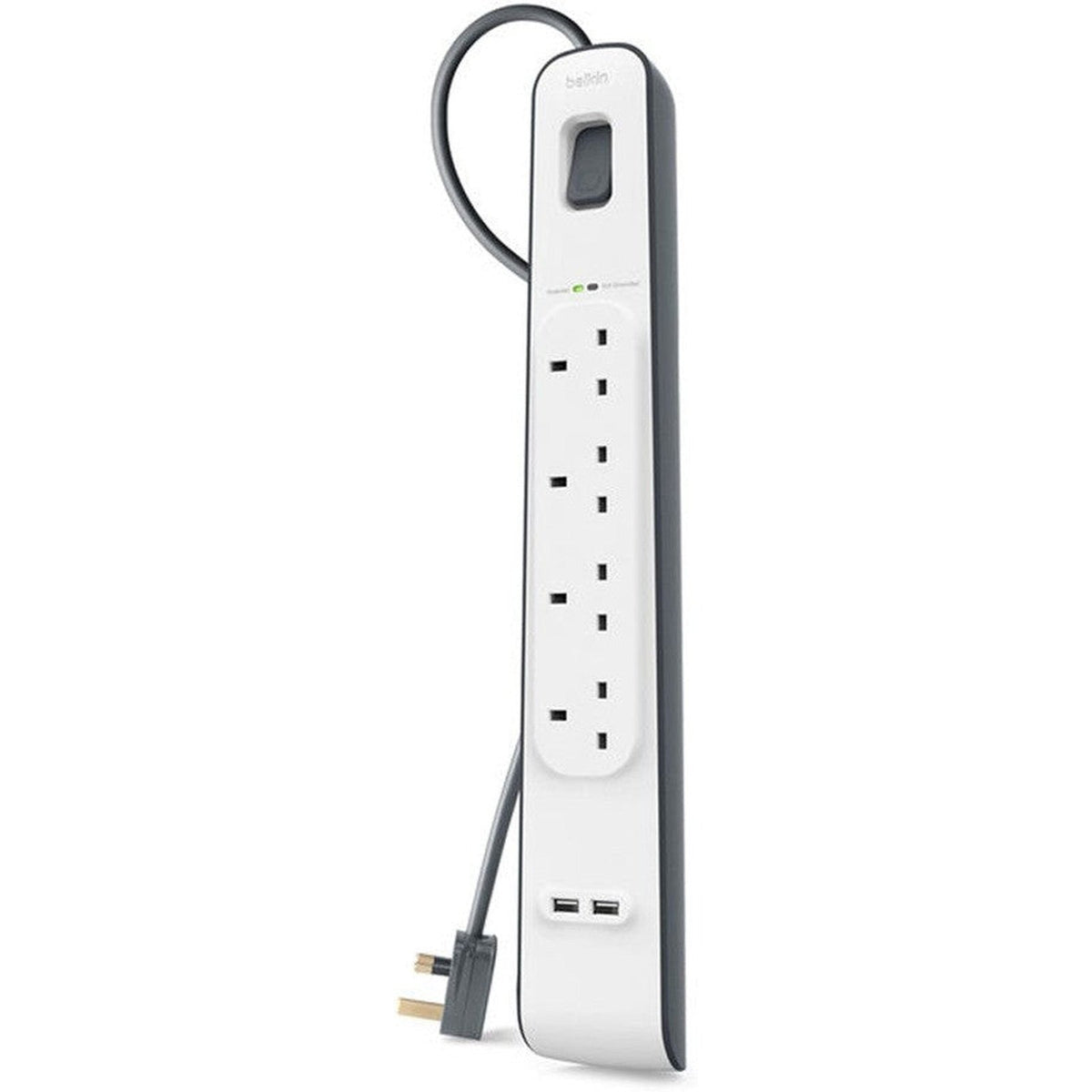 Belkin 4-Port Power Extension Strip Surge Protection, White (Bsv401Af2M) ColorWaves