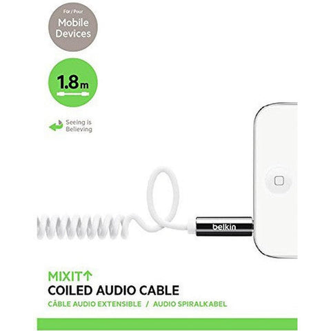 Belkin Mixit Coiled Audio Cable ColorWaves