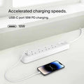 Belkin Surge Protector 4 Outlet/18W USB-A/USB-C/2Mtr- SRB001AR2M ColorWaves