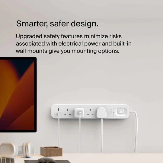 Belkin Surge Protector 4 Outlet/18W USB-A/USB-C/2Mtr- SRB001AR2M ColorWaves