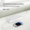 Belkin Surge Protector 6 Outlet/18W USB-A/USB-C/2Mtr-SRB002AR2M ColorWaves