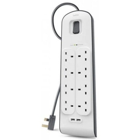 Belkin Surge Protector 8 Outlet 2 Usb 2.4A (Bsv804Af2M) ColorWaves