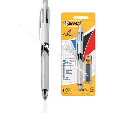 Bic 3 Ball Pens + 1 Mechanical Pencil ColorWaves
