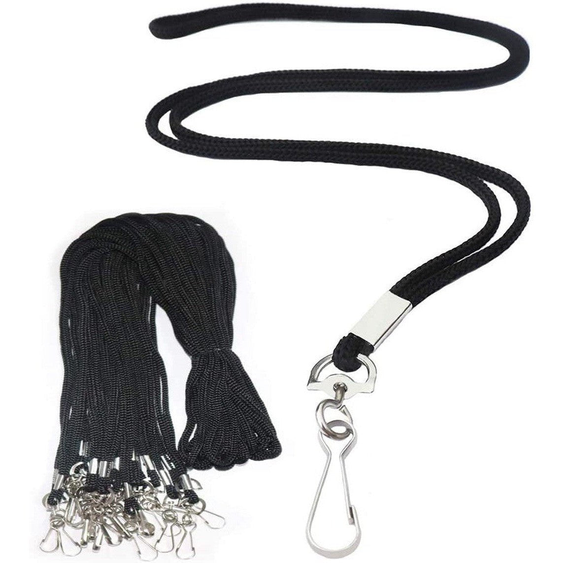 Black Lanyards Id Name Badge Holder 120Pc/Set ColorWaves