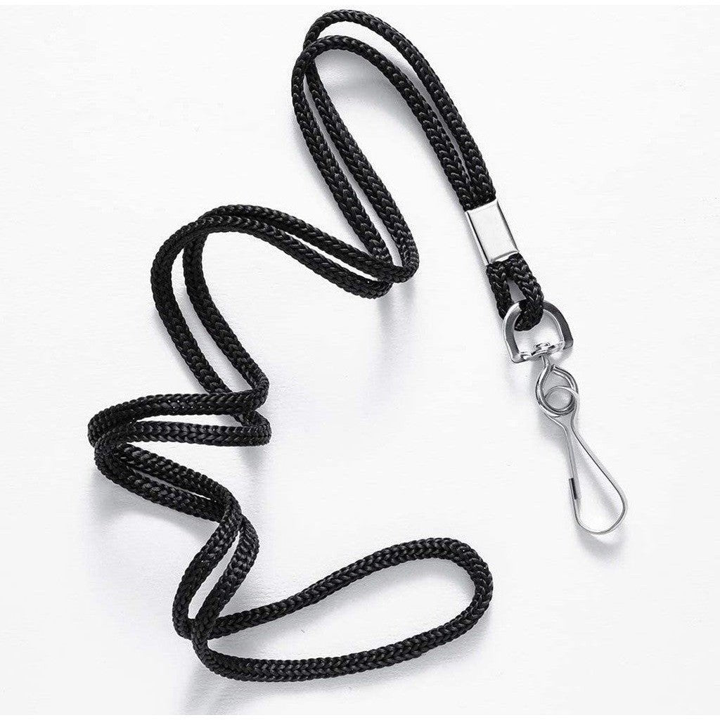Black Lanyards Id Name Badge Holder 120Pc/Set ColorWaves
